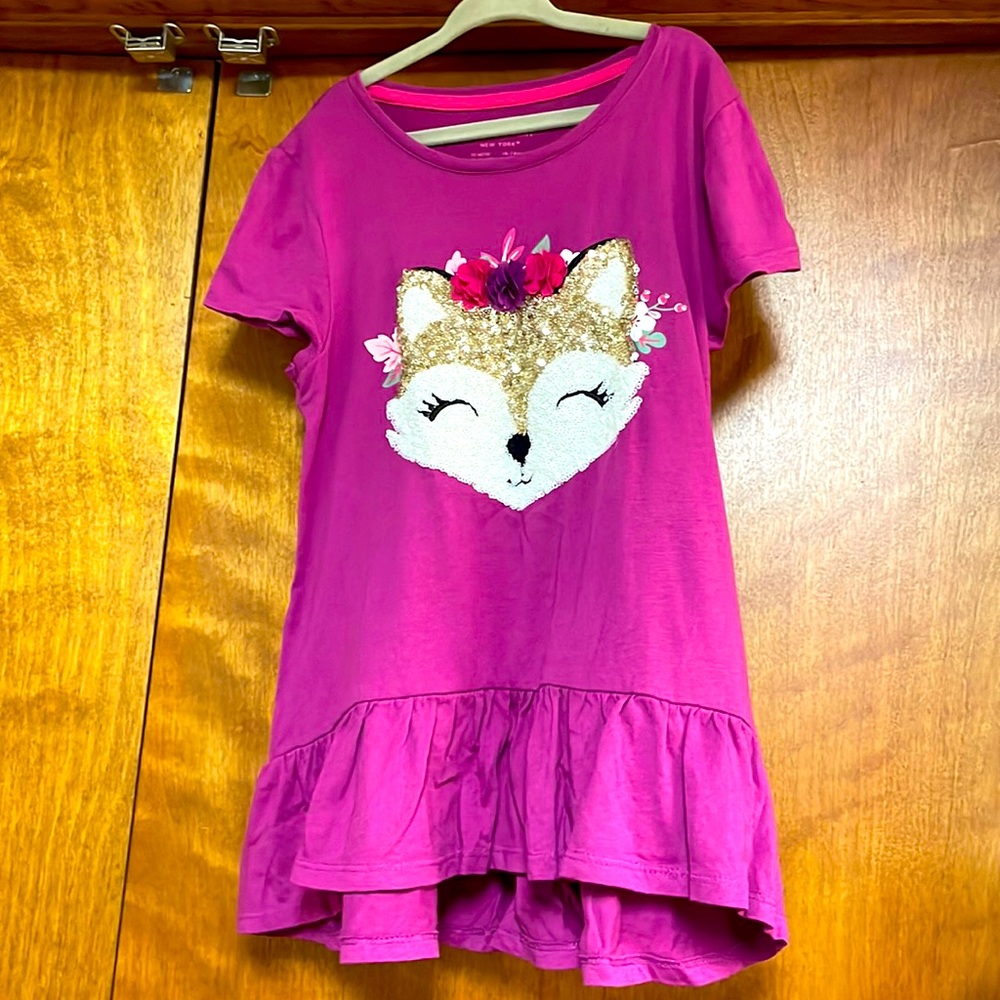 Girls size 7/8 fox tunic